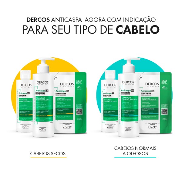 Encontraproduto.com.br - Shampoo Vichy Dercos Anticaspa DS Cabelos Secos 125g