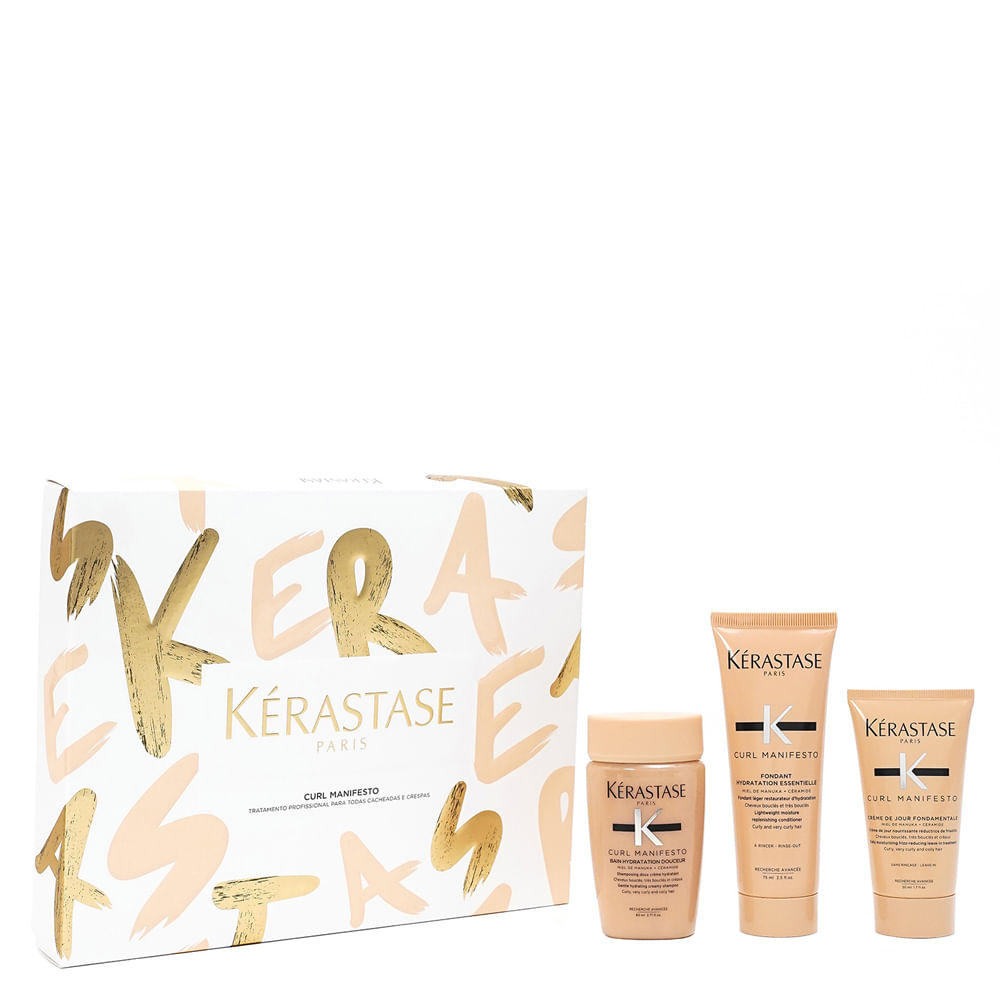 Kit Kérastase Curl Manifesto - Shampoo 80 ml + Condicionador 75 ml + Creme 50 ml