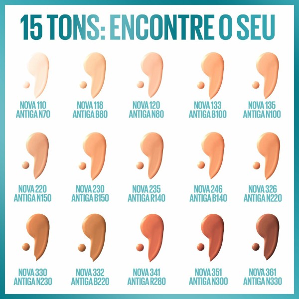 Encontraproduto.com.br - Base Líquida Maybelline NY Fit Me Matte FPS 22 Cor 330 30ml