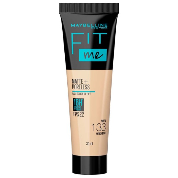 Encontraproduto.com.br - Base Líquida Maybelline NY Fit Me Matte FPS22 Cor 133 30ml
