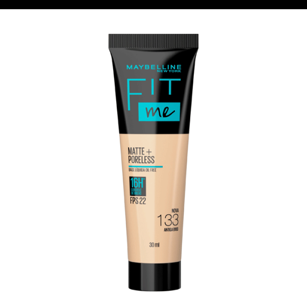 Encontraproduto.com.br - Base Líquida Maybelline NY Fit Me Matte FPS22 Cor 133 30ml