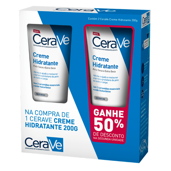 Encontraproduto.com.br - Kit Hidratante Corporal Cerave Creme 2 unidades Com 200g Cada