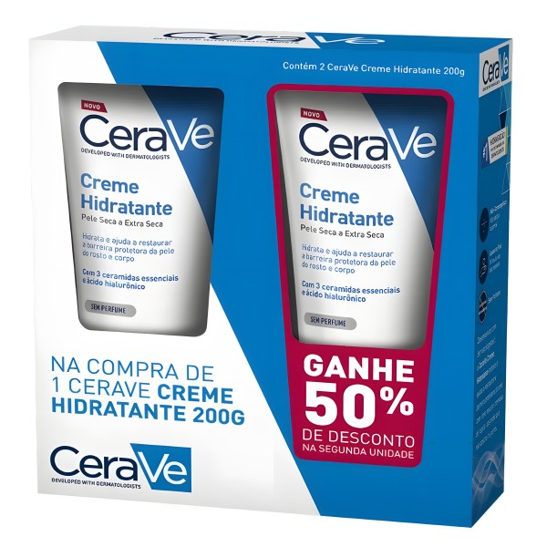 Encontraproduto.com.br - Kit Hidratante Corporal Cerave Creme 2 unidades Com 200g Cada