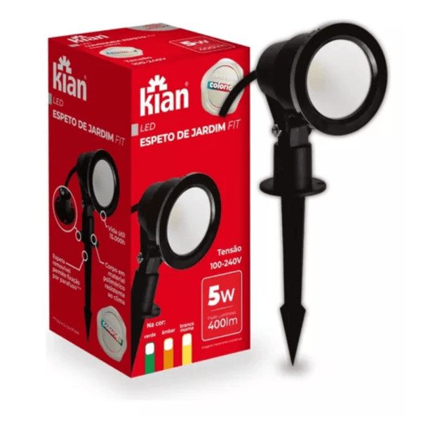 Encontraproduto.com.br - Espeto Para Jardim LED 5w Luz Verde - KIAN