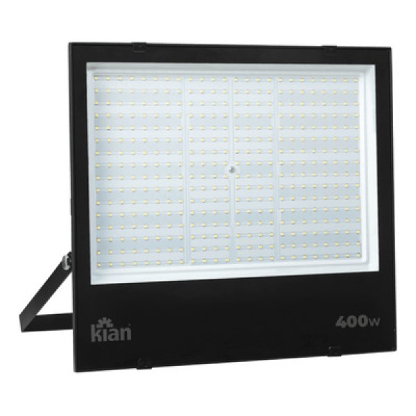 Refletor LED Bivolt 400W 6500K Branco Frio 24000 Lúmens 120 Graus Preto IP65 18081 Kian