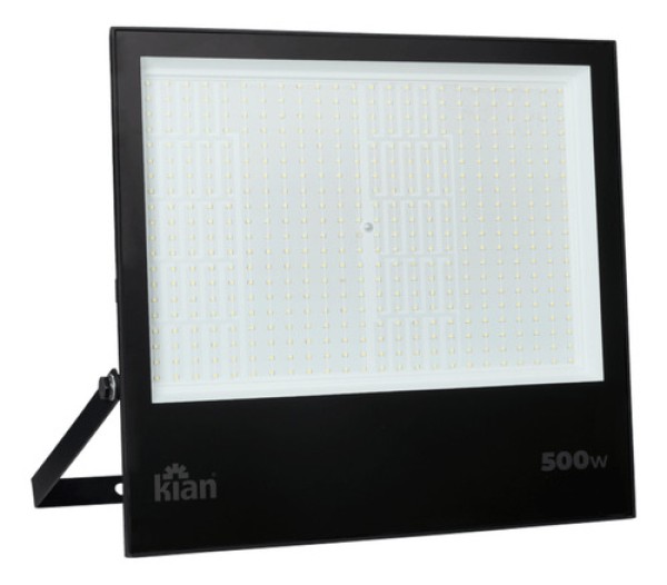 Encontraproduto.com.br - Refletor LED Bivolt 500W 6500K Branco Frio 30000 Lúmens 120 Graus Preto IP65 18082 Kian