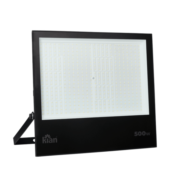 Encontraproduto.com.br - Refletor LED Bivolt 500W 6500K Branco Frio 30000 Lúmens 120 Graus Preto IP65 18082 Kian