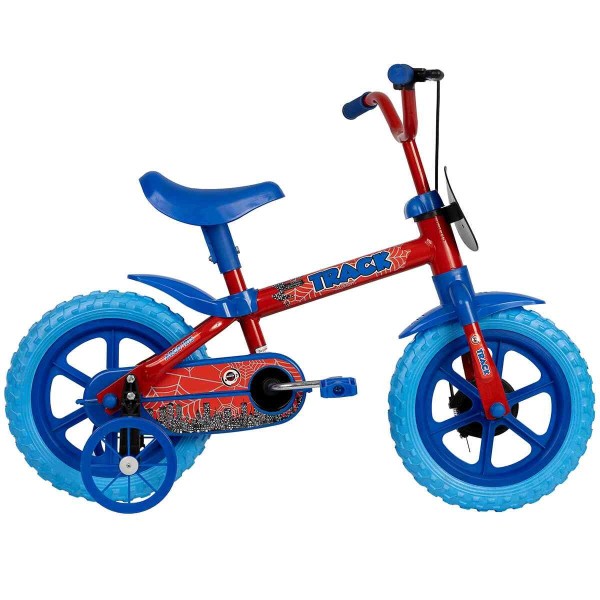 Encontraproduto.com.br - Bicicleta Infantil Aro 12 Track&Bikes Arco-Íris Azul com Vermelho