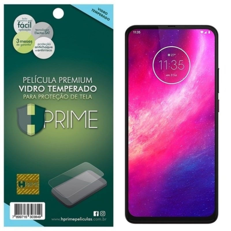 Encontraproduto.com.br - Película HPrime para Moto One Hyper - Vidro Temperado Transparente