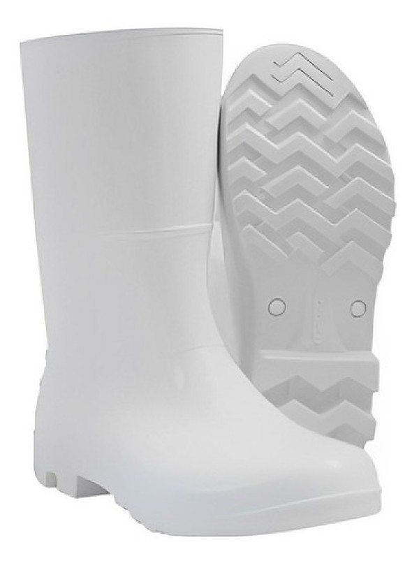 Encontraproduto.com.br - Bota de OVC Cano Médio 28cm CF Nº42 CF Safety Boots Branca Kadesh