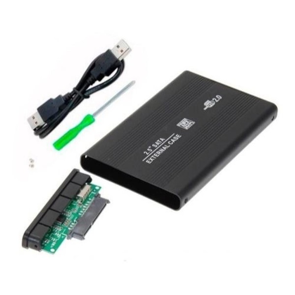 Encontraproduto.com.br - Case Gaveta em Aluminio para HD 2.5 Notebook SATA x USB 2.0 Preta