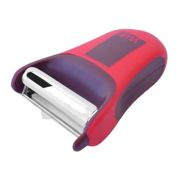 Encontraproduto.com.br - Descascador (peeler)  lamina lisa e estriada na cor Vermelha - Yuze