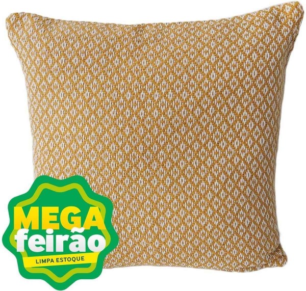 Encontraproduto.com.br - Almofada Tecelagem Mello July Mostarda 45x45cm
