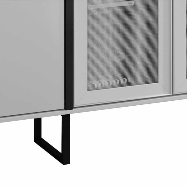 Encontraproduto.com.br - Buffet E Rack Carícia Com Tela Jcm Movelaria Freijó Off White