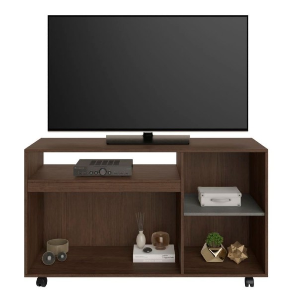 Encontraproduto.com.br - Rack Seleto Candian Jcm Movelaria Café Com Onix