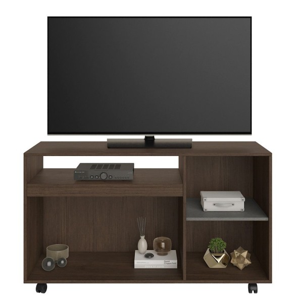 Encontraproduto.com.br - Rack Seleto Candian Jcm Movelaria Café Com Onix
