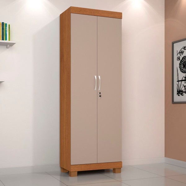 Encontraproduto.com.br - Armário Multiuso Mucuri 2 Portas Jcm Movelaria Cinamomo Off White