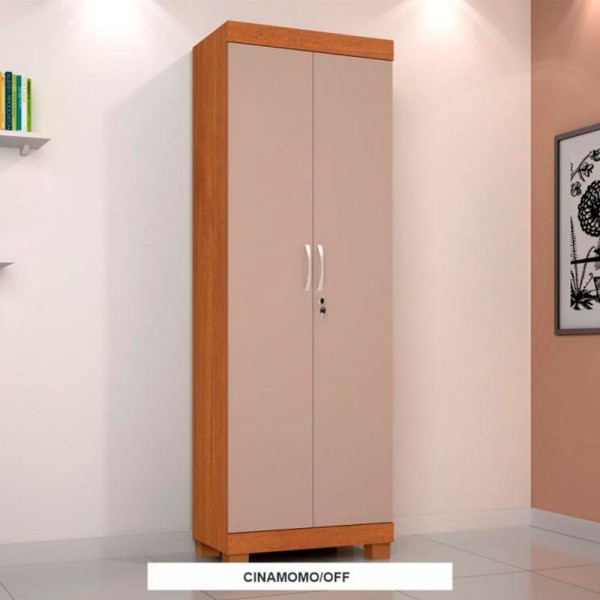 Encontraproduto.com.br - Armário Multiuso Mucuri 2 Portas Jcm Movelaria Cinamomo Off White