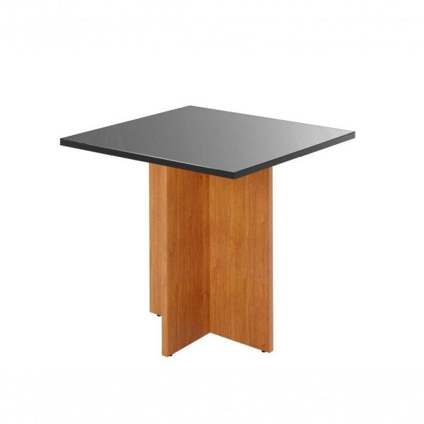 Encontraproduto.com.br - Mesa Robusta Candian 90Cm Tampo Vidro Jcm Movelaria Cinamomo/Grafite
