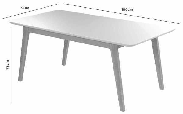 Encontraproduto.com.br - Mesa Sala De Jantar Elegance Tampo Com Vidro 120X80Cm Off White Off White