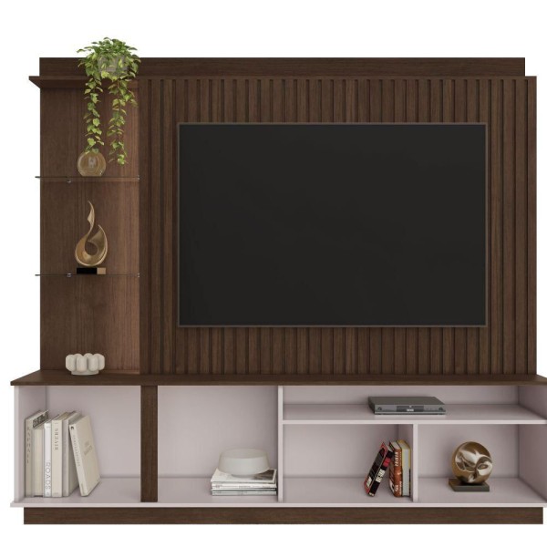 Encontraproduto.com.br - Estante Home Para Tv Até 60 Polegadas Amparo Candian - Jcm Movelaria Movelaria Café-off White