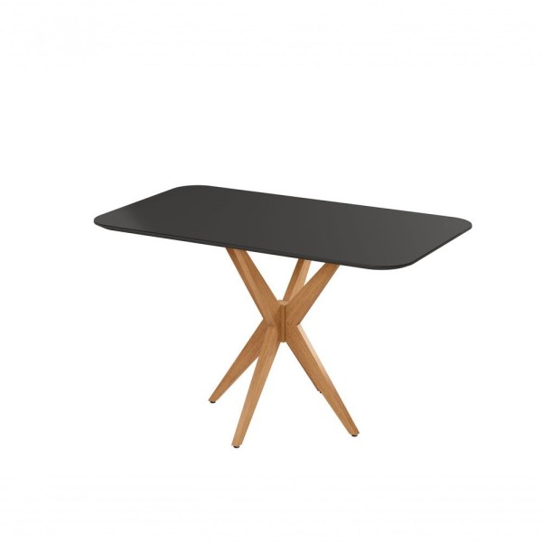 Encontraproduto.com.br - Mesa De Jantar C- Base Estrela E Tampo C- Vidro 120 X 80 Simpatia Candian - Jcm Movelaria Cinamomo-grafite