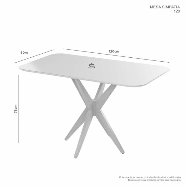 Encontraproduto.com.br - Mesa De Jantar C- Base Estrela E Tampo C- Vidro 120 X 80 Simpatia Candian - Jcm Movelaria Cinamomo-grafite