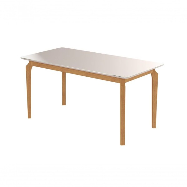 Encontraproduto.com.br - Mesa Alegra Candian 180 X 90 Com Vidro - Jcm Movelaria Cinamomo-off White