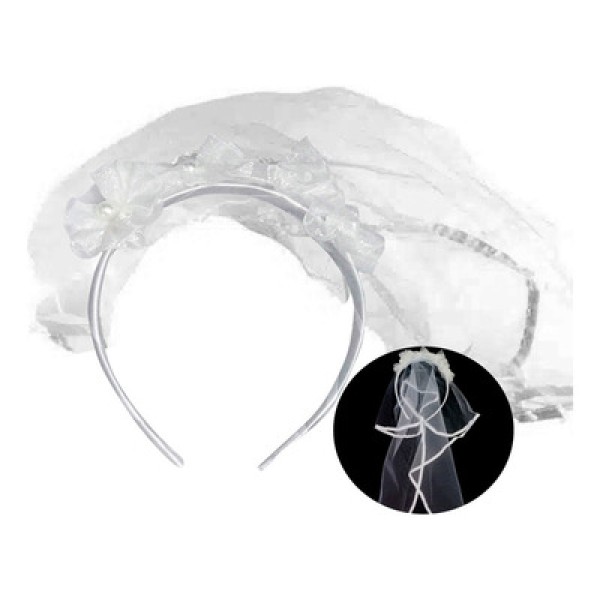 Encontraproduto.com.br - 1 Tiara/ Tiarinha/ Veuzinho / Véu Noiva Fantasia Mpfestaecia