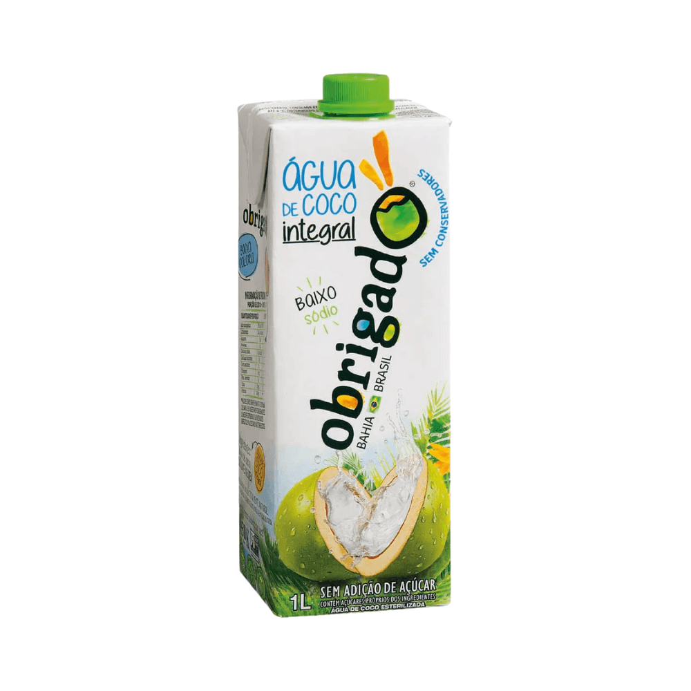 Água de Coco Zero Açúcar Obrigado Premium 1 Litro