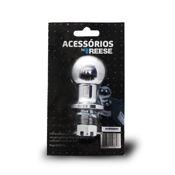 Encontraproduto.com.br - Esfera Cromada 50Mm Rosca 3 4Pol Encartelada - Engetran - AVE00001