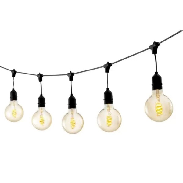 Encontraproduto.com.br - Varal Para 8 Lâmpadas E-27 Preto Stella