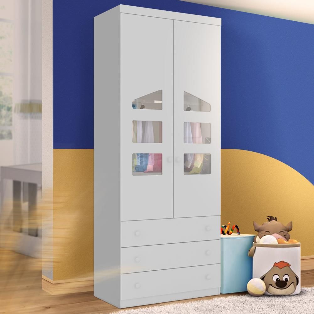 Guarda Roupa Infantil Eloisa com 2 Portas - Branco