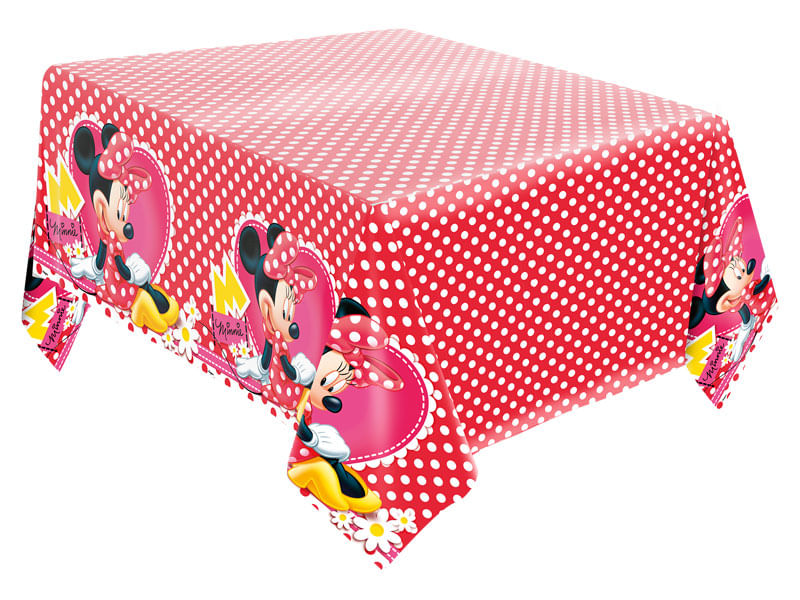 Encontraproduto.com.br - Toalha De Mesa Minnie Mouse Festa De Aniversário Decorativa