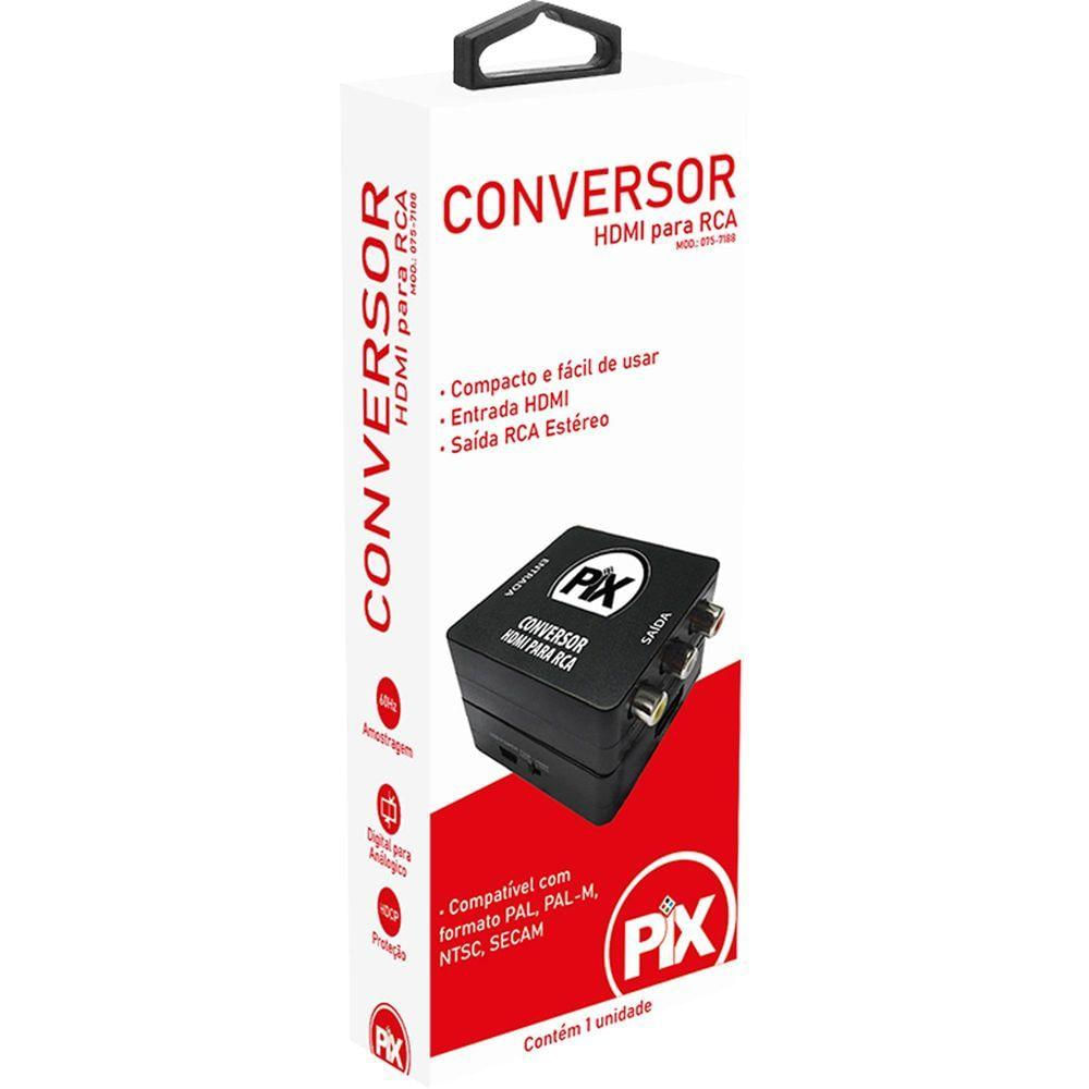 Encontraproduto.com.br - Conversor de Vídeo HDMI x RCA 075-7188 PIX