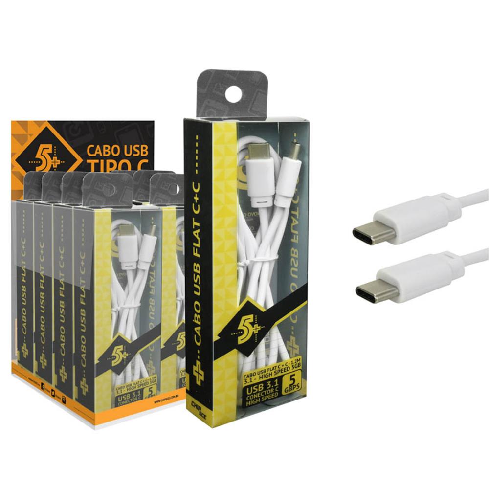 Encontraproduto.com.br - Cabo 5 Mais Tipo C Mobile 5Gb 1.20M 018-0051 Branco