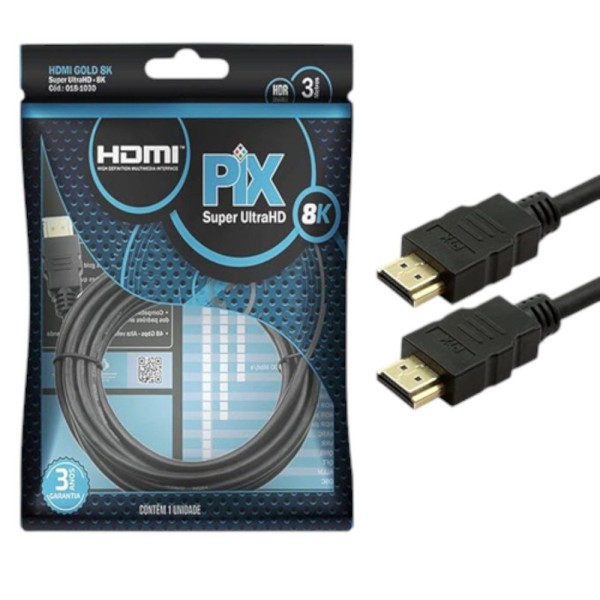 Encontraproduto.com.br - Cabo Hdmi 2.1 8k HDR 19p 30awg 1.5m