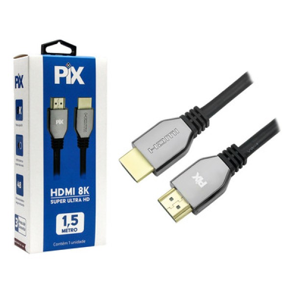 Encontraproduto.com.br - Cabo Hdmi 2.1 8k HDR 19p 30awg 1.5m