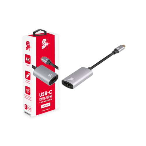 Encontraproduto.com.br - Adaptador USB C HDMI 4K 60Hz Fêmea 018-7455  5+
