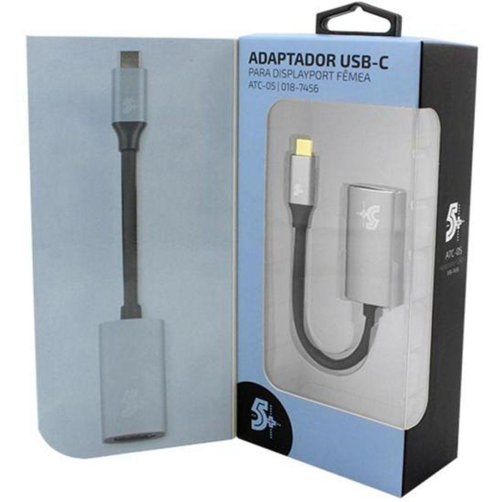 Encontraproduto.com.br - Cabo Adaptador Usb-C Para DisplayPort Fêmea 4k 60Hz