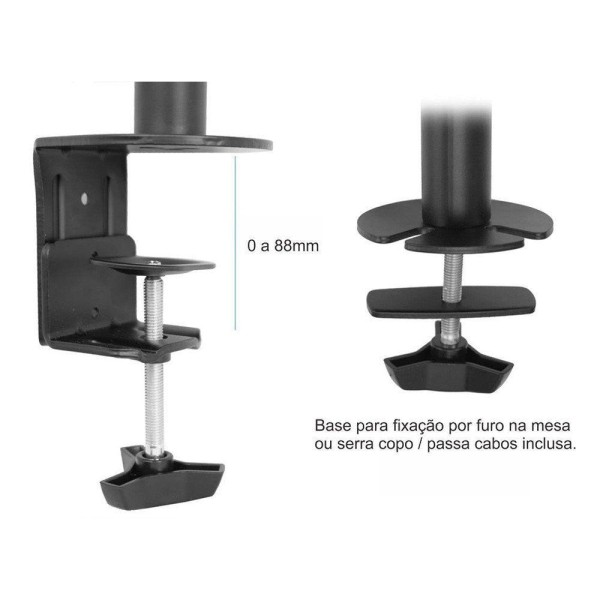 Encontraproduto.com.br - Suporte Articulado Para 2 Monitores 13 A 32 Px-08 Pix