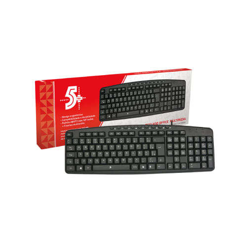Encontraproduto.com.br - Teclado Usb Office Multimidia Usb Com Fio