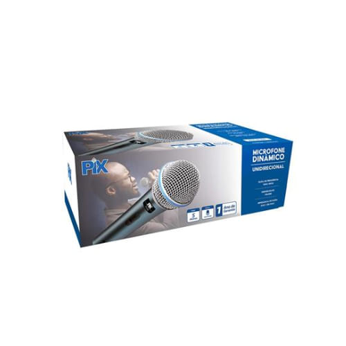 Encontraproduto.com.br - Microfone Com Fio Dinâmico Unidirecional PX58A 055-0560 - PIX