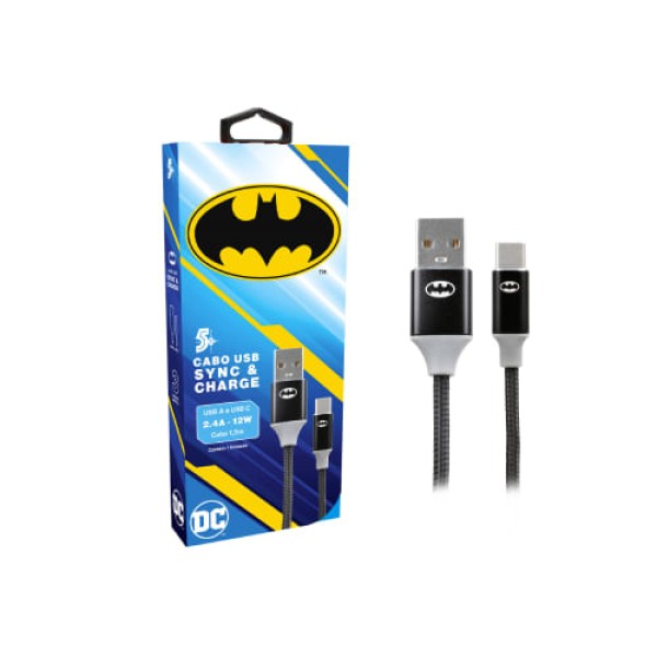 Cabo Carregador Turbo 1,5m Usb-A Para Tipo-C Batman