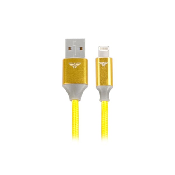 Encontraproduto.com.br - Cabo Carregador Turbo 1,5m USB-A Para Lightning Mulher Maravilha