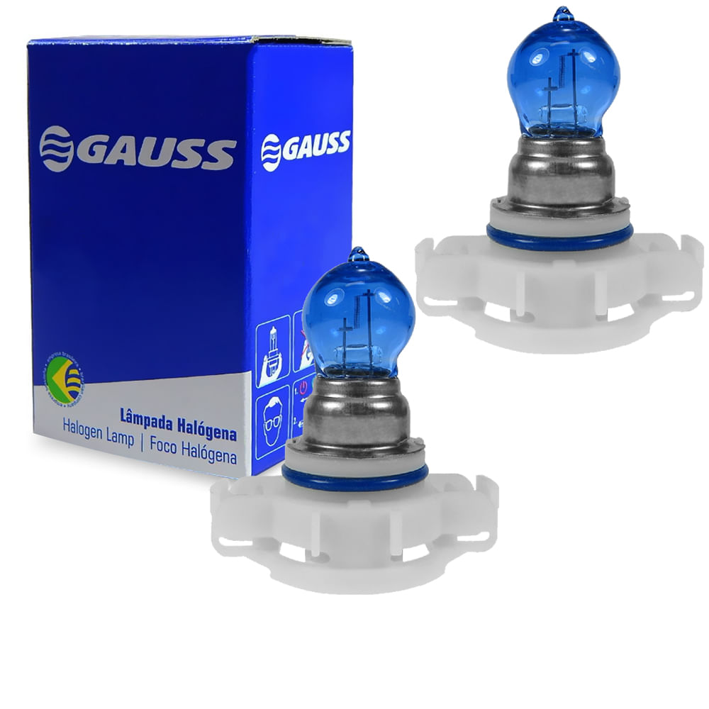 Par Lâmpadas Gauss Halógena Azul 42W 12V PG20/7 h16 Farol