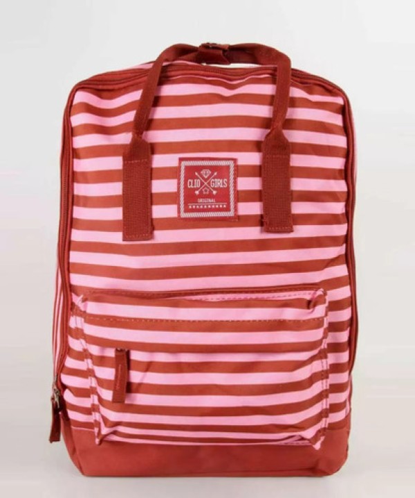 Encontraproduto.com.br - Mochila Teen Clio Quadrada Listrada Modelo MF8021 - Item Sortido