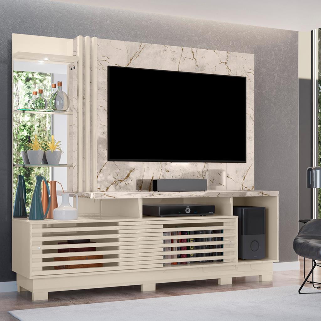 Estante home para TV até 60 Polegadas 2 Portas com Pes LED
