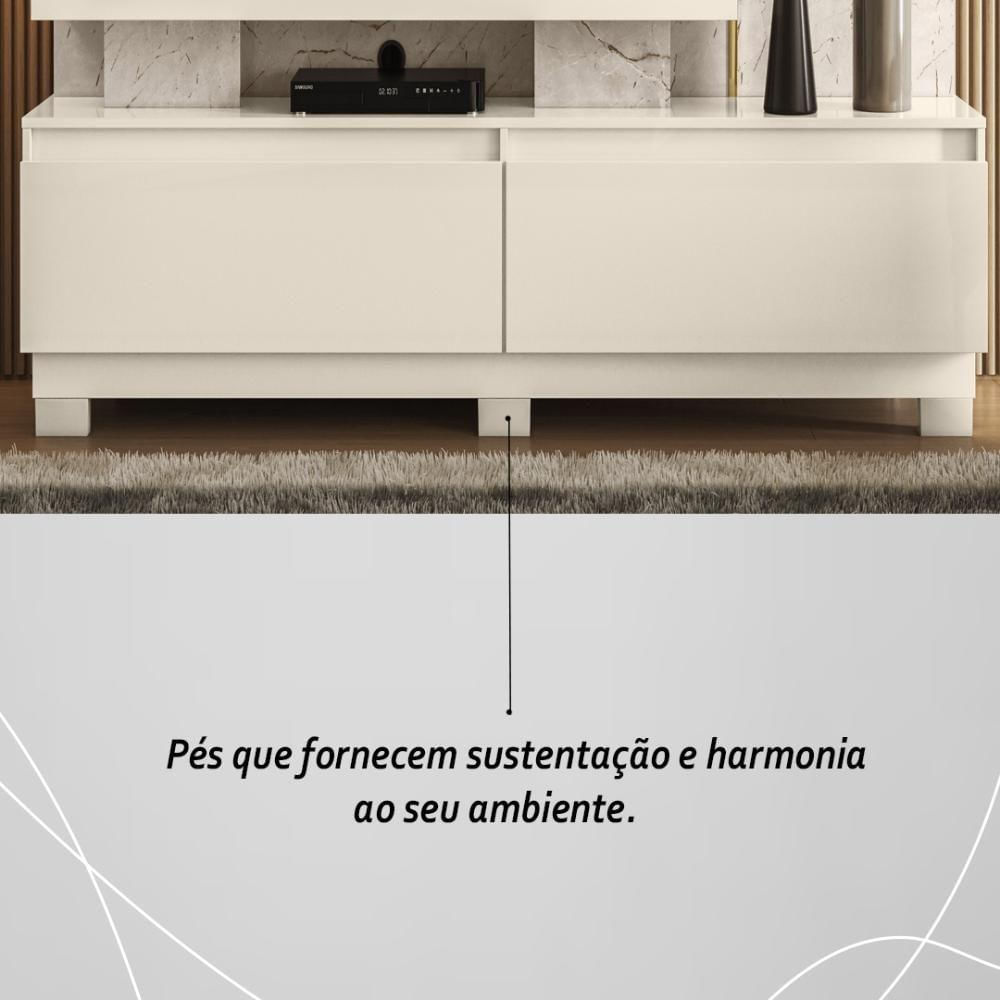 Encontraproduto.com.br - Estante home para TV até 75 Polegadas 2 Gavetas com Pes New Madetec