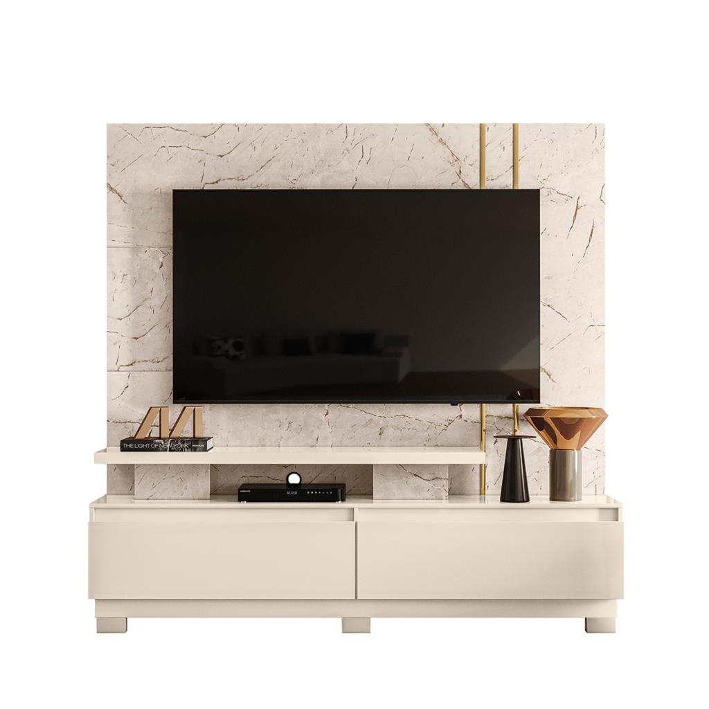 Encontraproduto.com.br - Estante home para TV até 75 Polegadas 2 Gavetas com Pes New Madetec